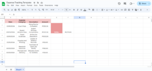 Expense Tracking Template for Google Sheets