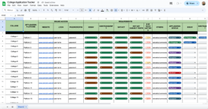 college application tracker