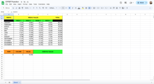 free offset function template for google sheets