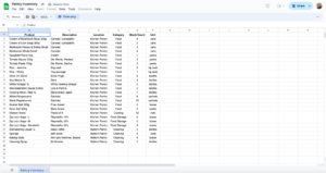 free pantry inventory template for google sheet