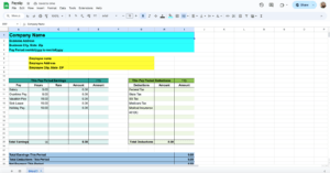 free payslip template for google sheet