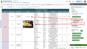 how to make a recipe template in google sheets for easy meal planning