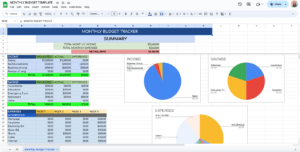 Monthly Budget Template Creation Tutorial in Google Sheets.