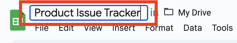 Open a New Google Sheet
