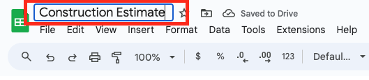 How to Make a Construction Estimate Template in Google Sheets - FileDrop