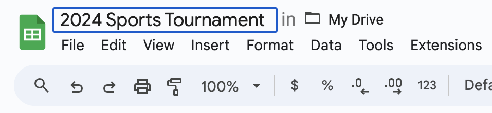 Set Up the Spreadsheet