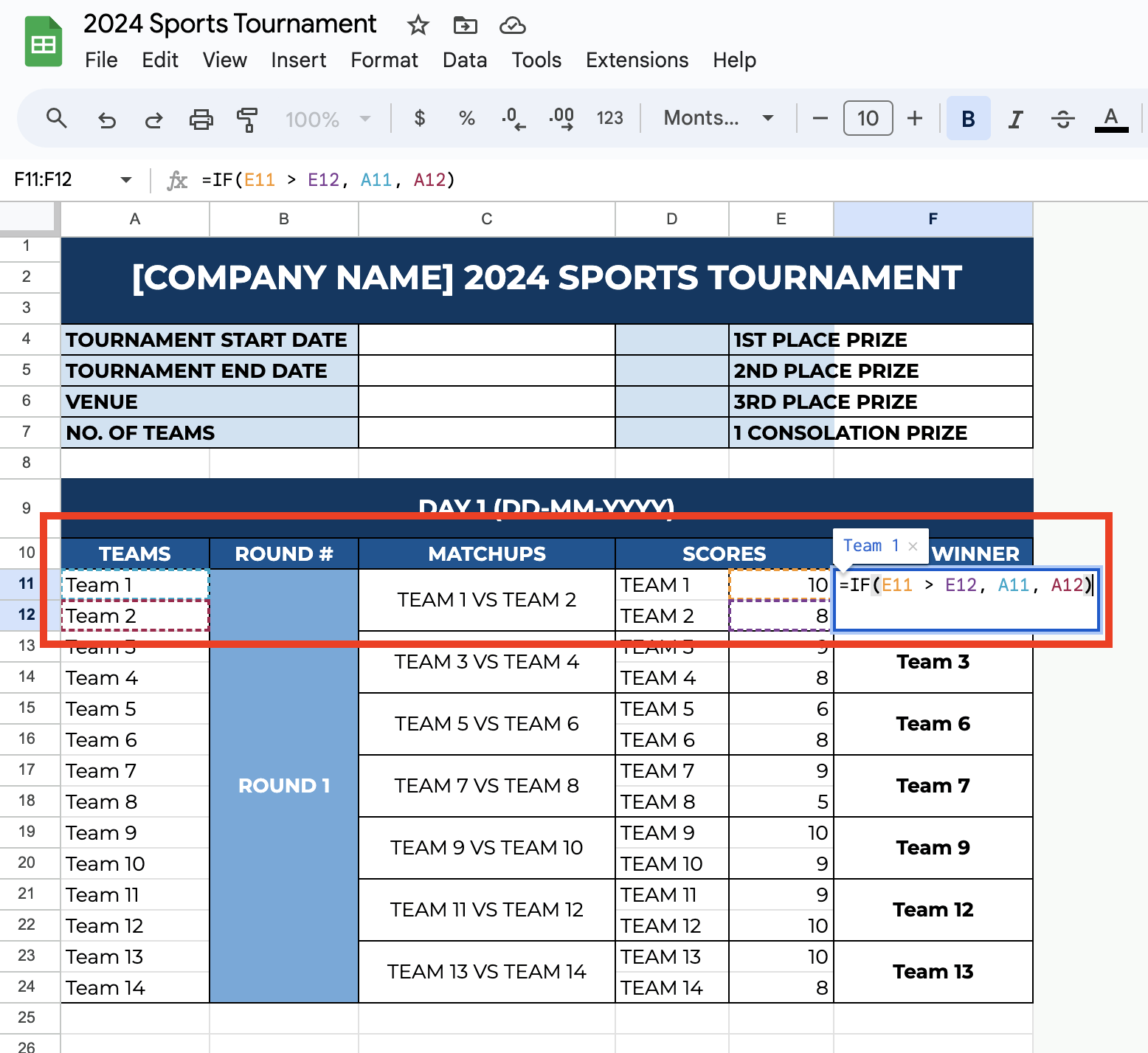Calculate the Winner of Each Round