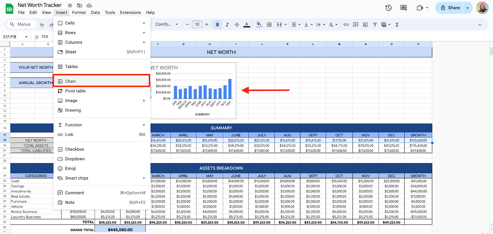 Create Charts for Visualization