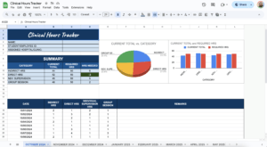 free clinical hour tracker template for google sheets