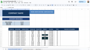 free comprehensive account receivable template for google sheets
