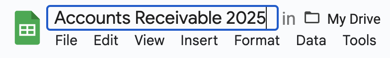 Open a New Google Sheet