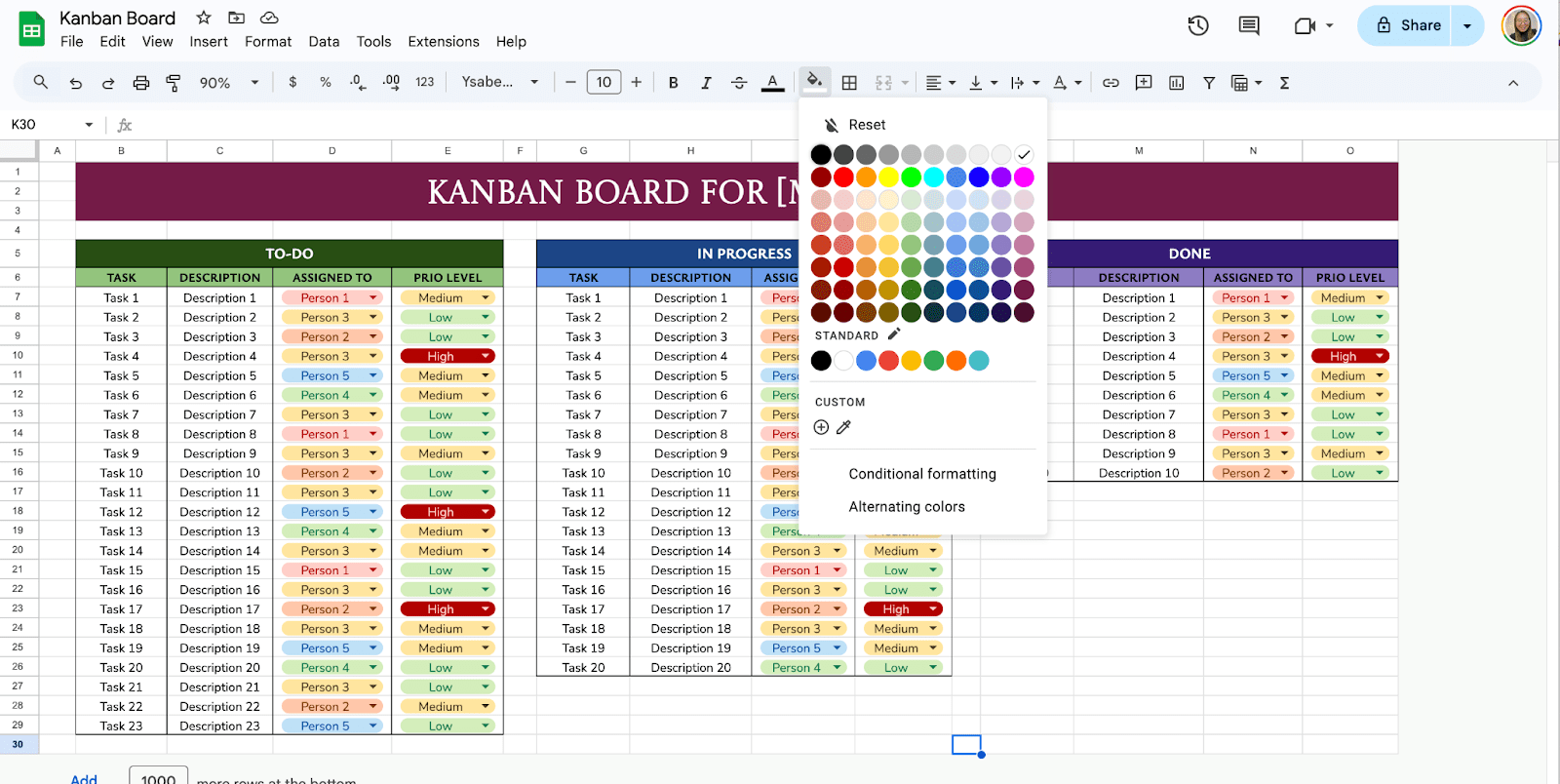 Add Color Coding