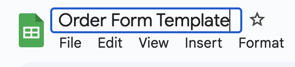 Open Google Sheets