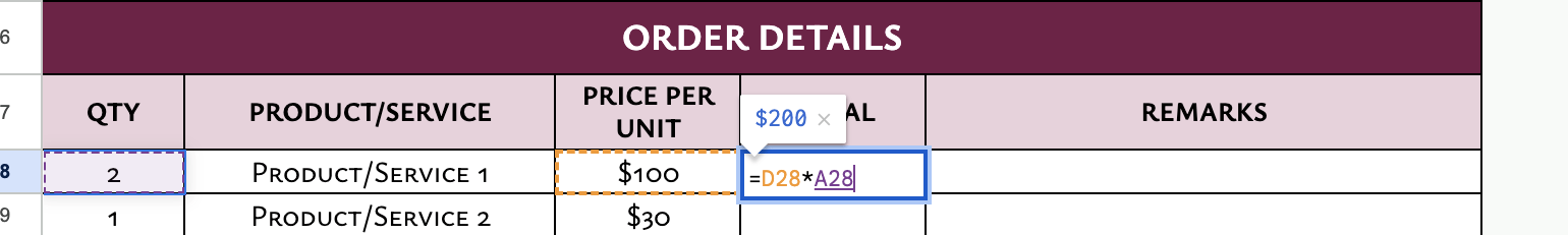 Use Formulas for Automatic Calculations