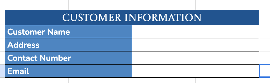 Add Customer Information