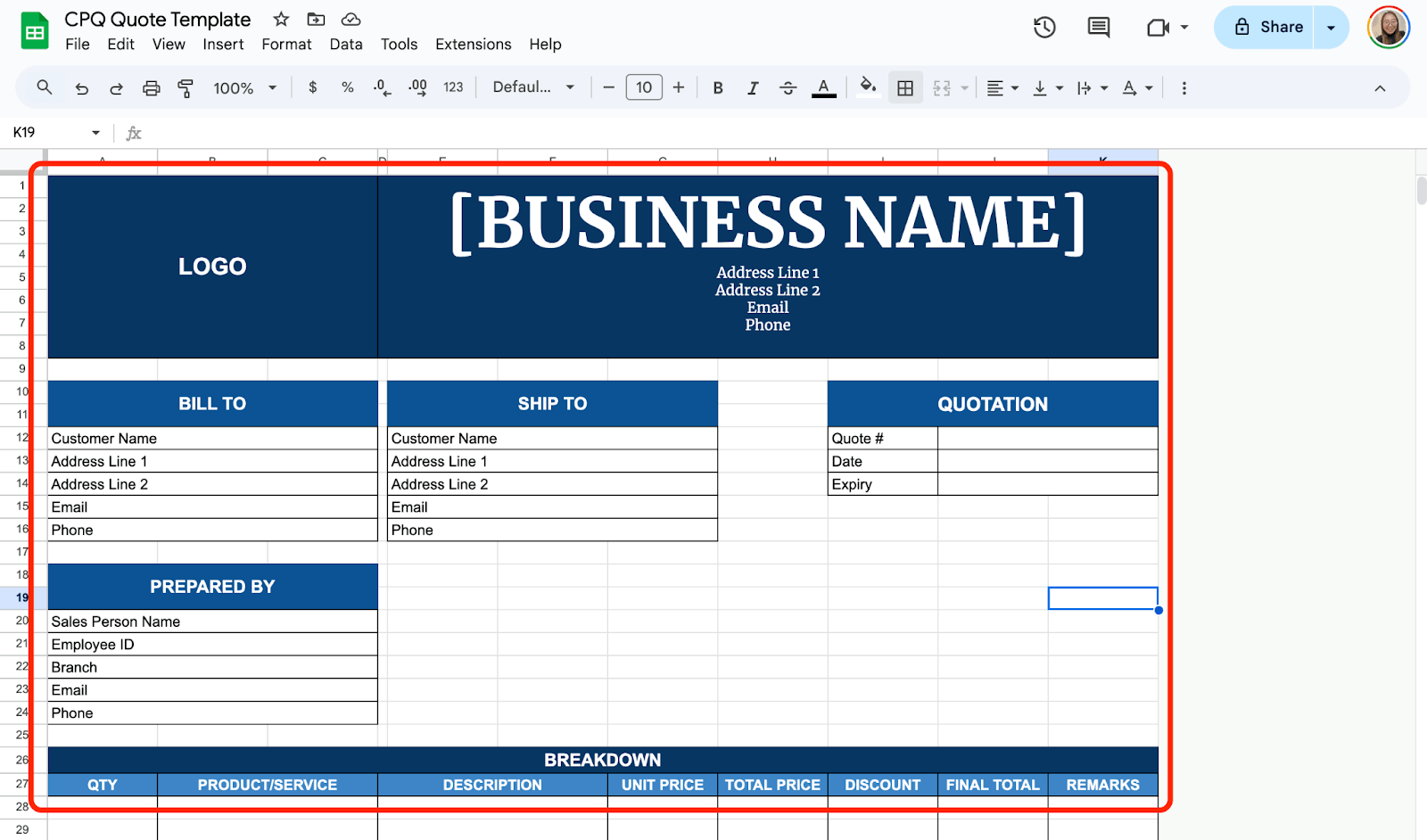 set up headers for essential details