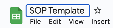 Open a New Google Sheet 1