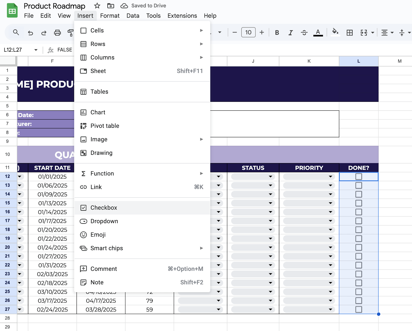 Add Automated Checkboxes