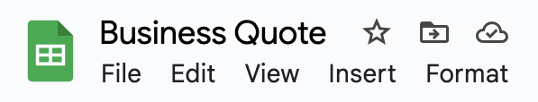 Open Google Sheets