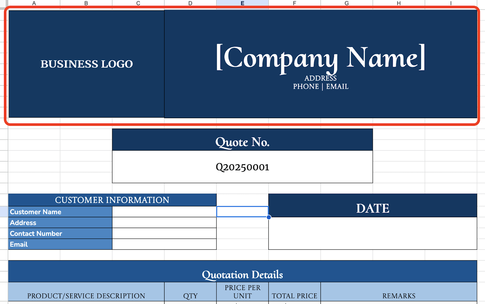 Add Your Business Information