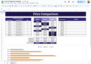 Price Comparison Template