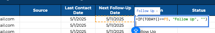 Use Date Formulas for Follow-Ups
