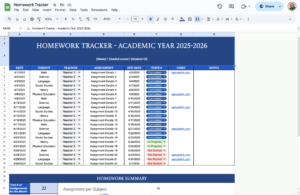 Homework Tracker