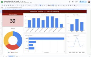 Product Defect and QC Tracker