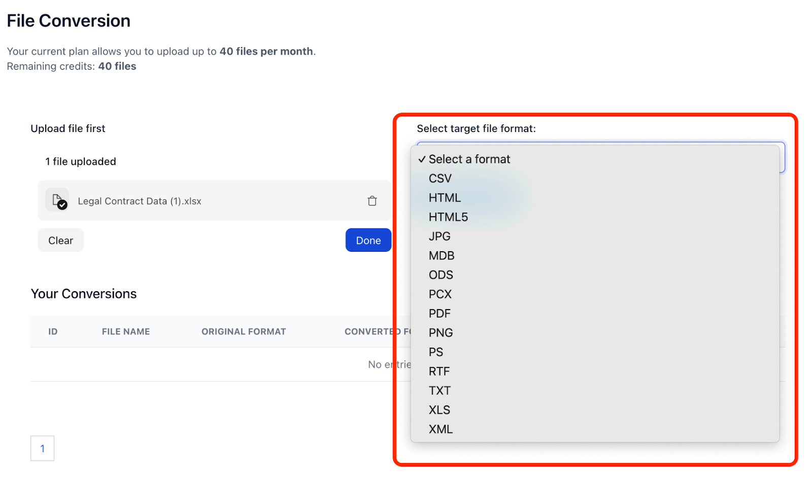 Choose the Format You Want