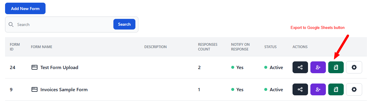 Forms-FileDrop-Export to Google Sheets