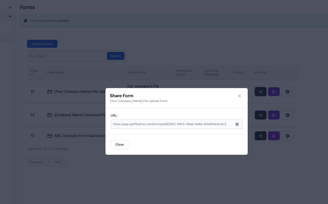 Share the Form