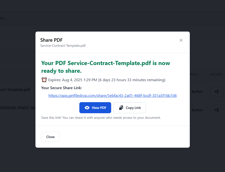 share pdf link online