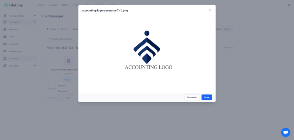 File Manager Files FileDrop preview image
