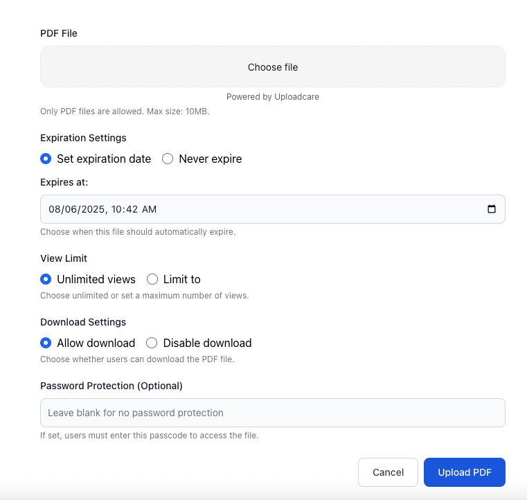 How to Host and Share PDFs Securely Using FileDrop (Without Email or Cloud Access) image 5