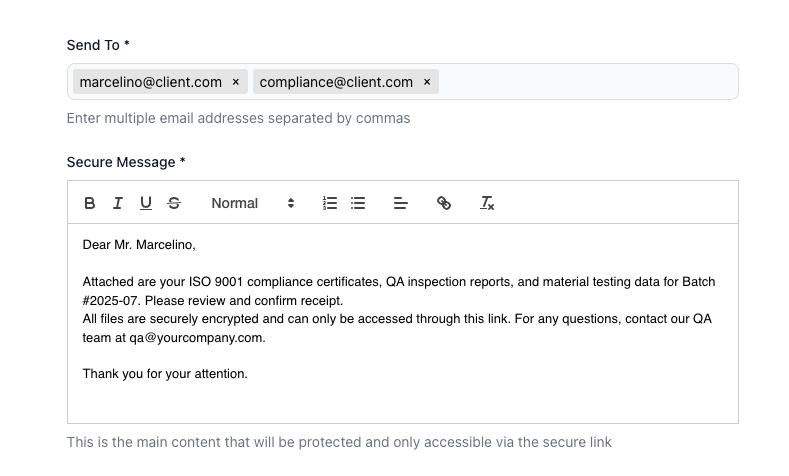 How To Securely Send Compliance Certificates and Quality Reports to Clients Using FileDrop image 4