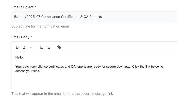 How To Securely Send Compliance Certificates and Quality Reports to Clients Using FileDrop image 5