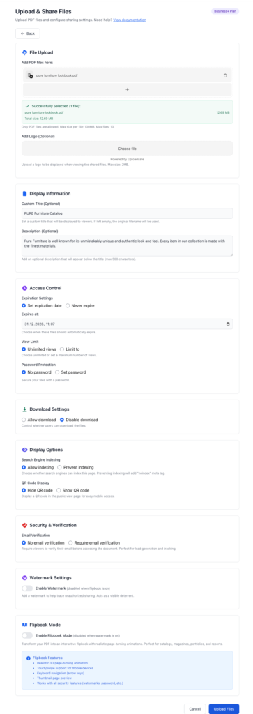 FileDrop PDF Creation New