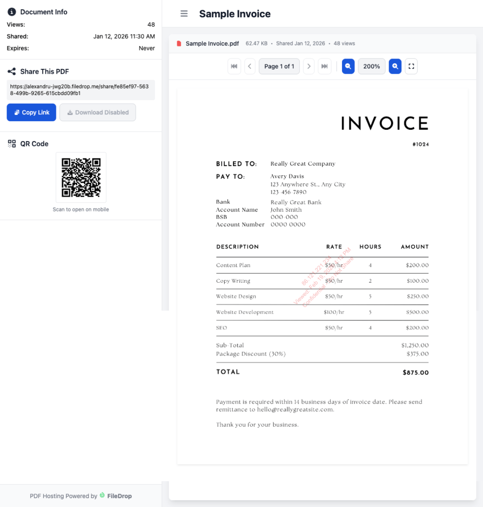 Sample Invoice PDF Hosting 02 19 2026 06 12 PM