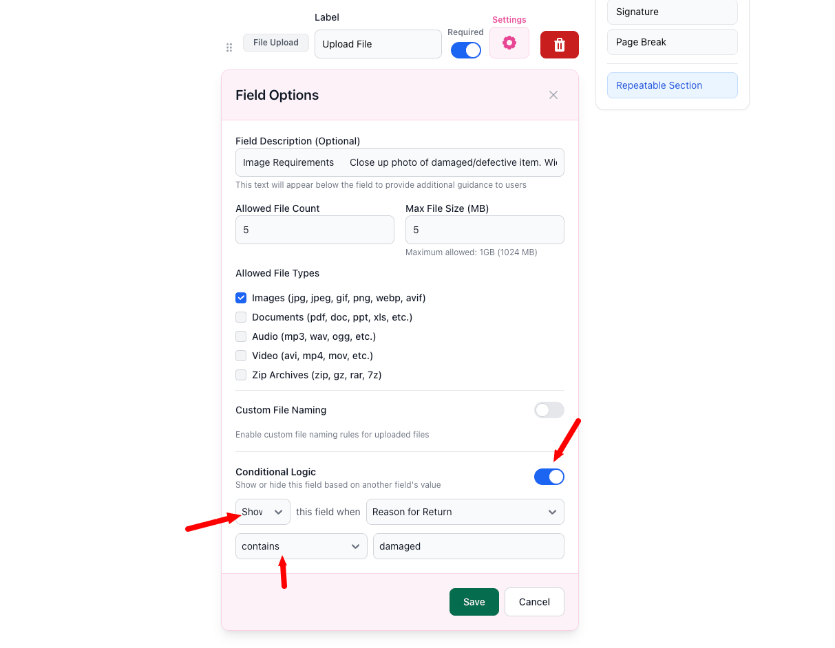 FileDrop Updates Week 11: Conditional Fields, File Storage ...