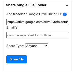 share all files in a google drive folder