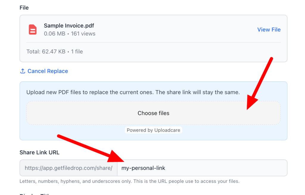 personalize url pdf link