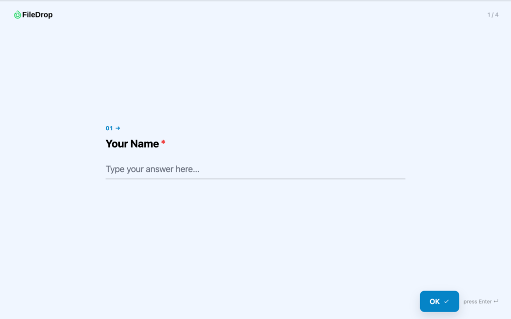 File Upload Form Conversational View File Upload Form Conversational View