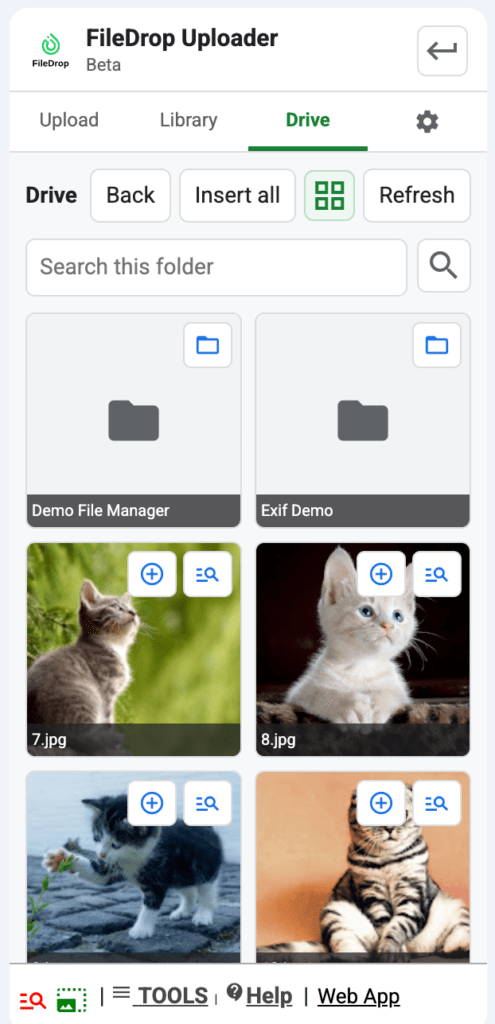 Drive Tab Sheets