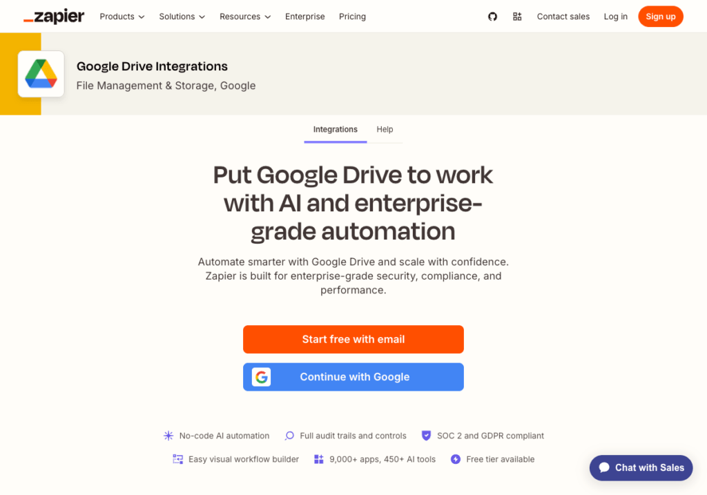 google drive zapier automation
